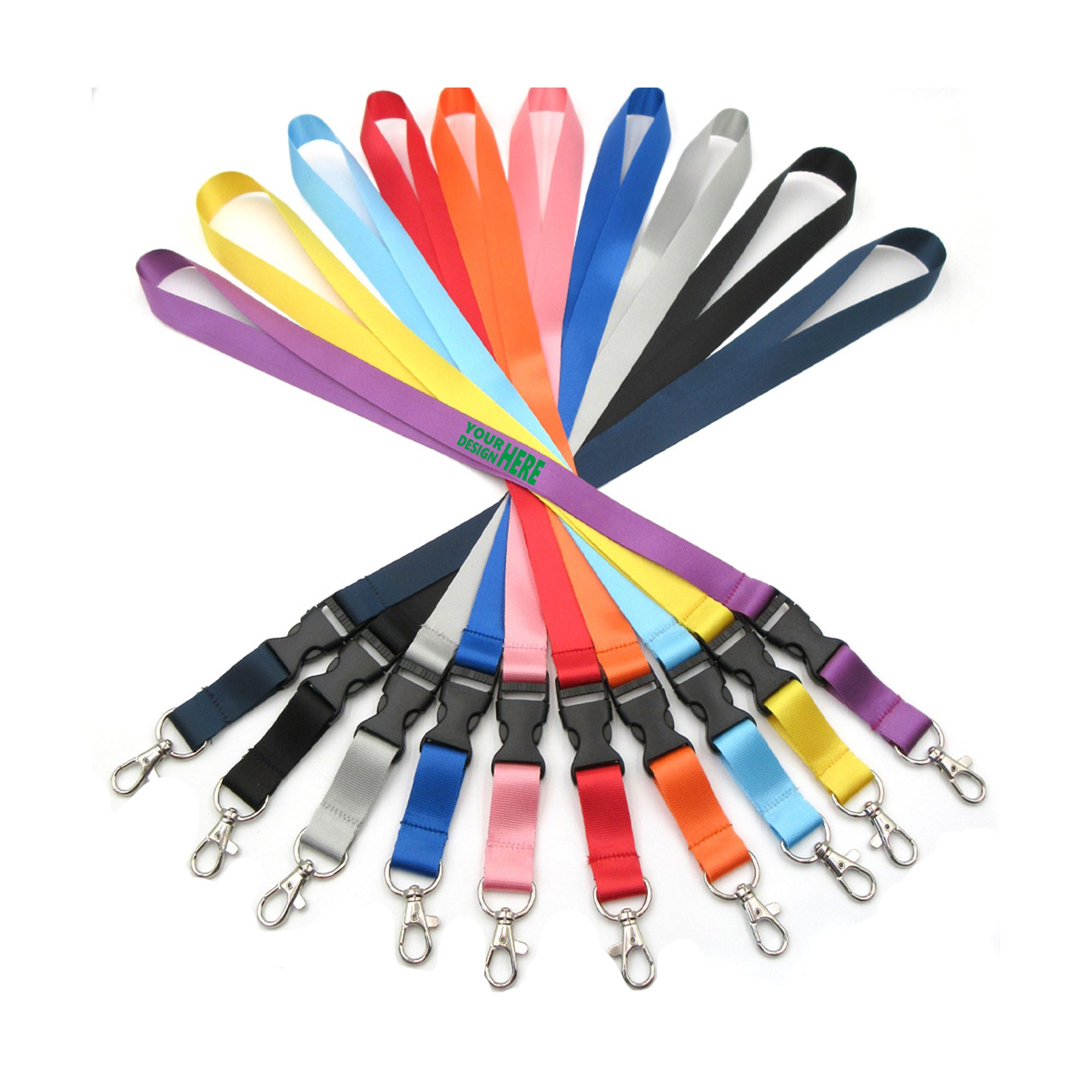 MOQ 50 Durable Nylon Lanyard with Detachable Buckle for Keys 1