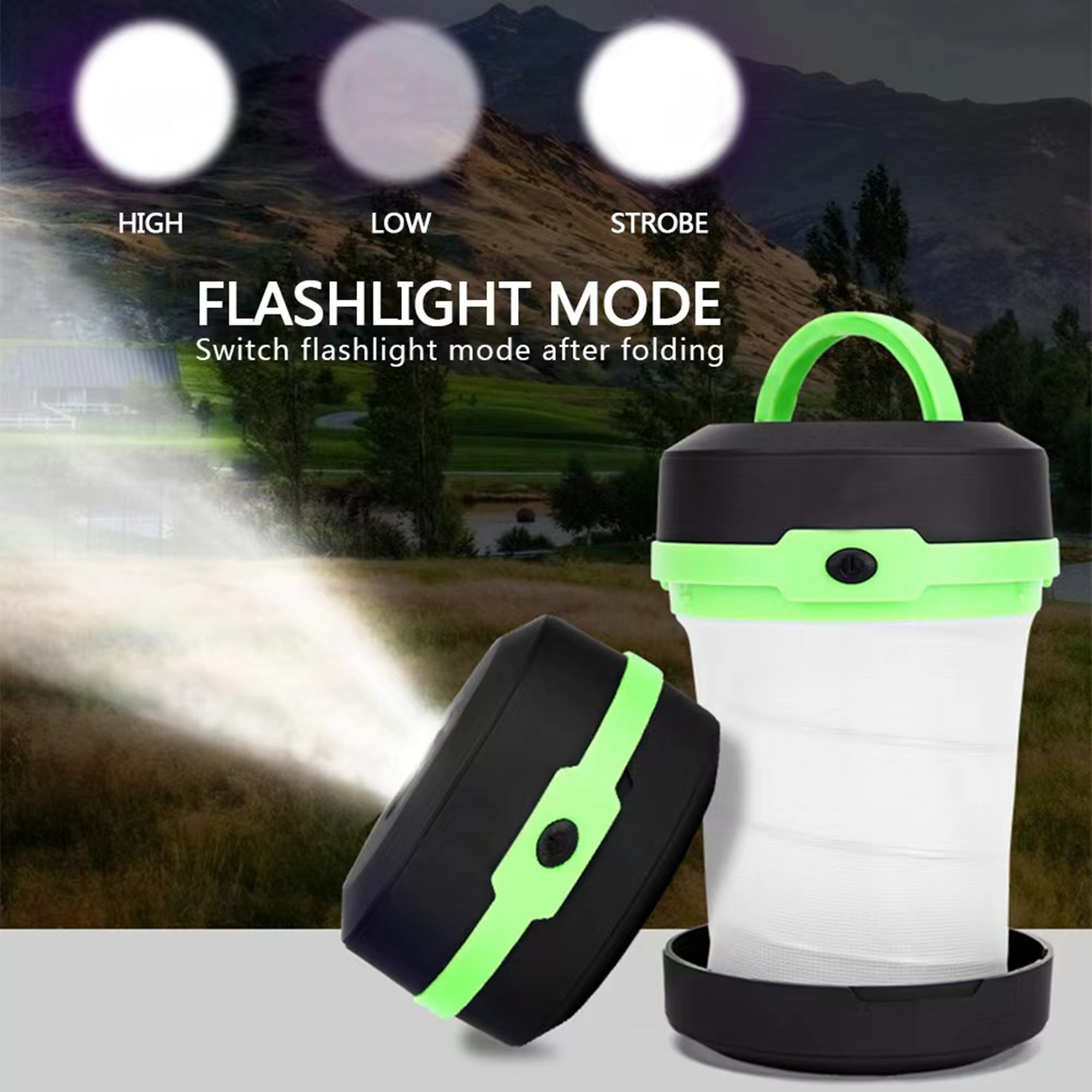Battery Powered Collapsible LED Camping Lantern 4