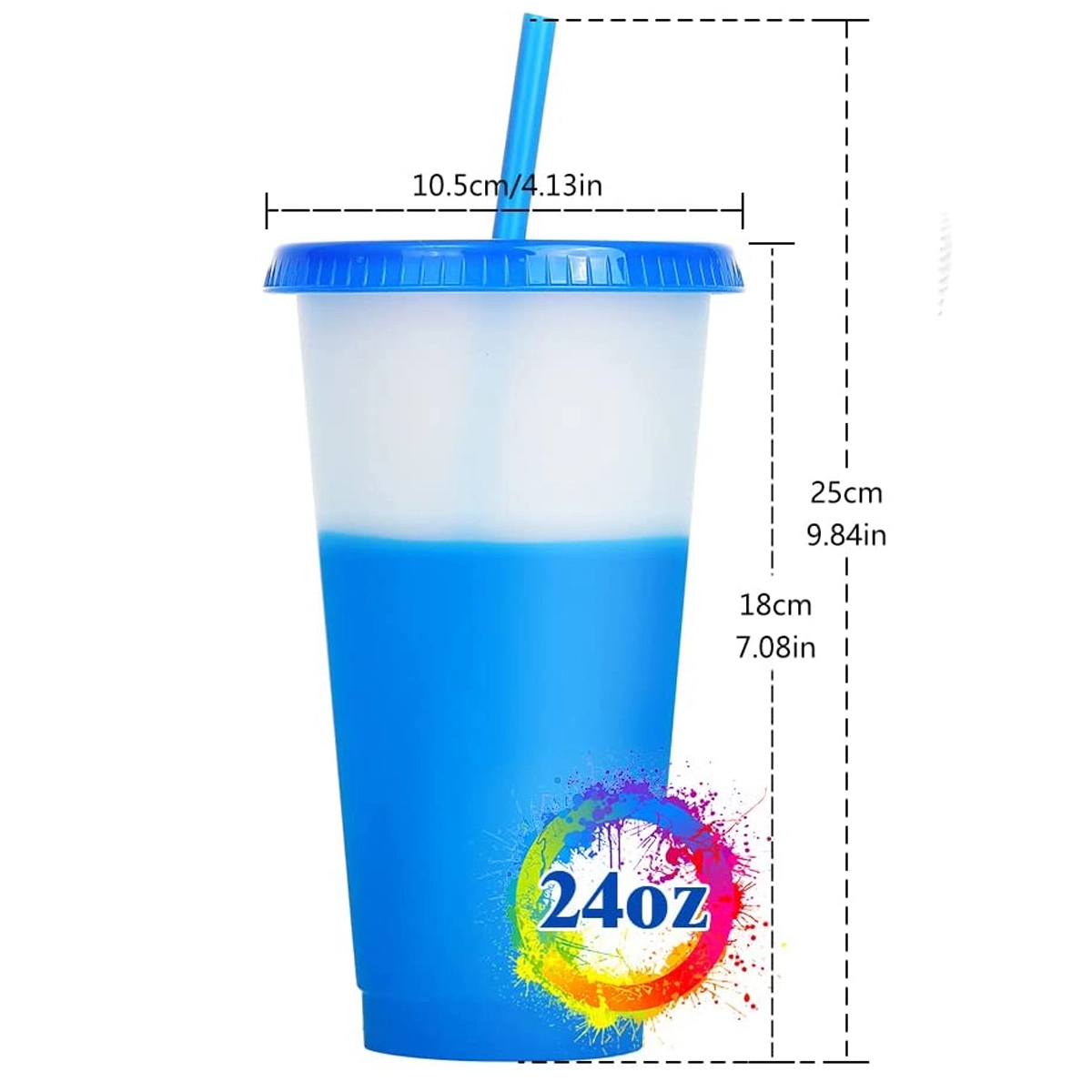 Color Changing Cups With Lids Straws 24Oz Tumblers 5