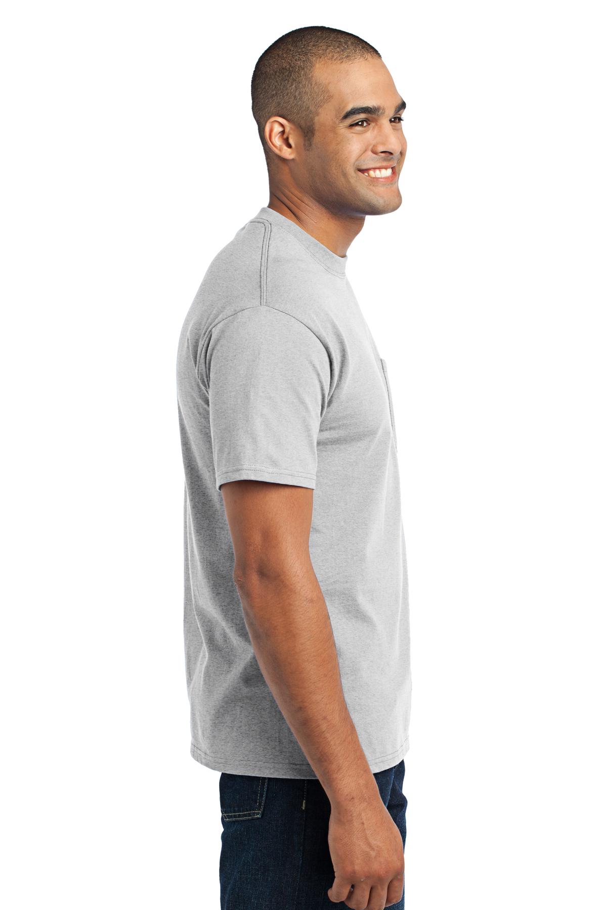 Port & Co Core Blend Pocket Tee. PC55P 24