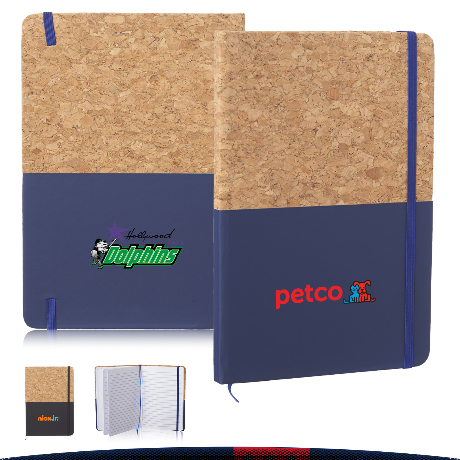 Two Tone Hard Cover Cork Bound Notebook 3