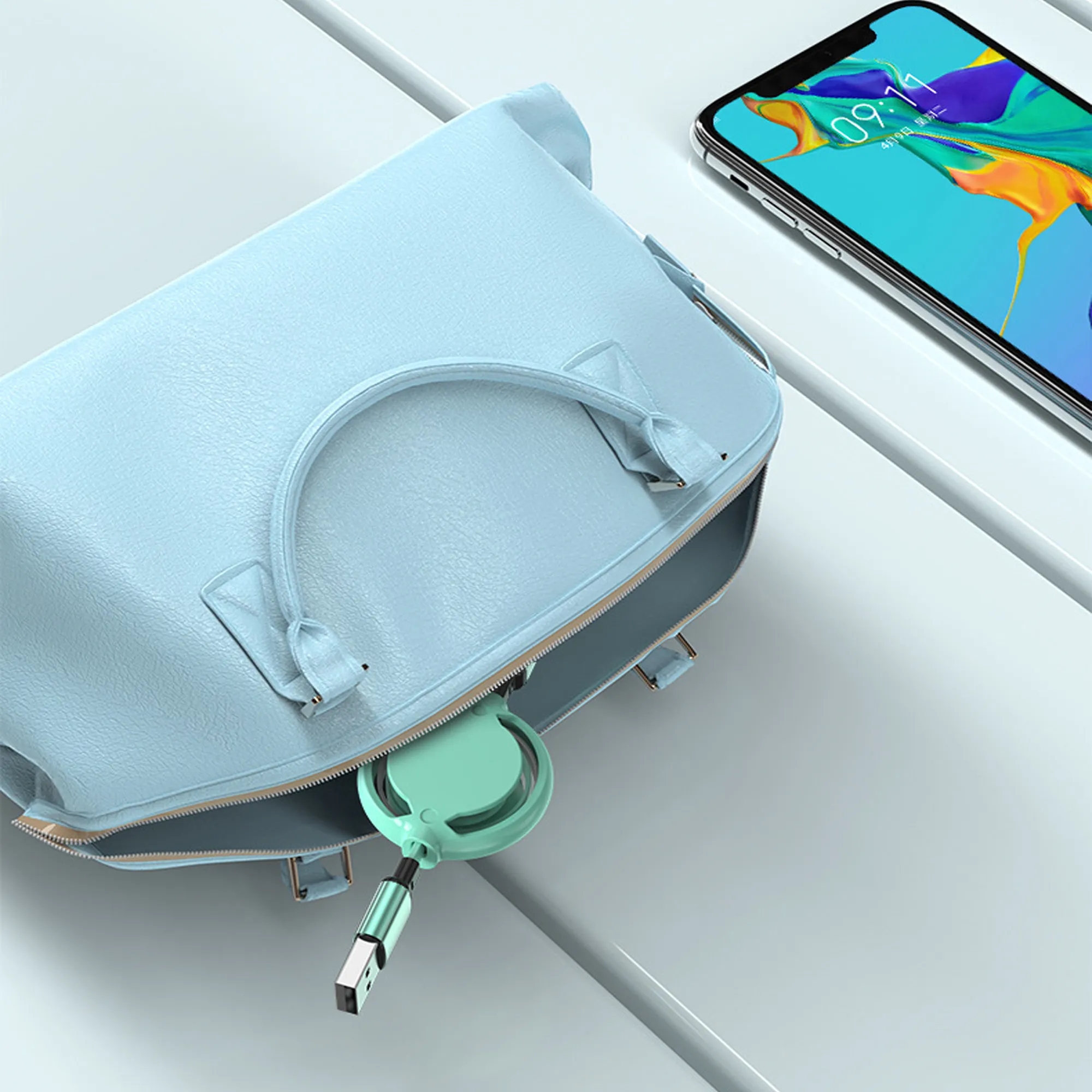 Retractable 3-In-1 Multi Charger Cable 10