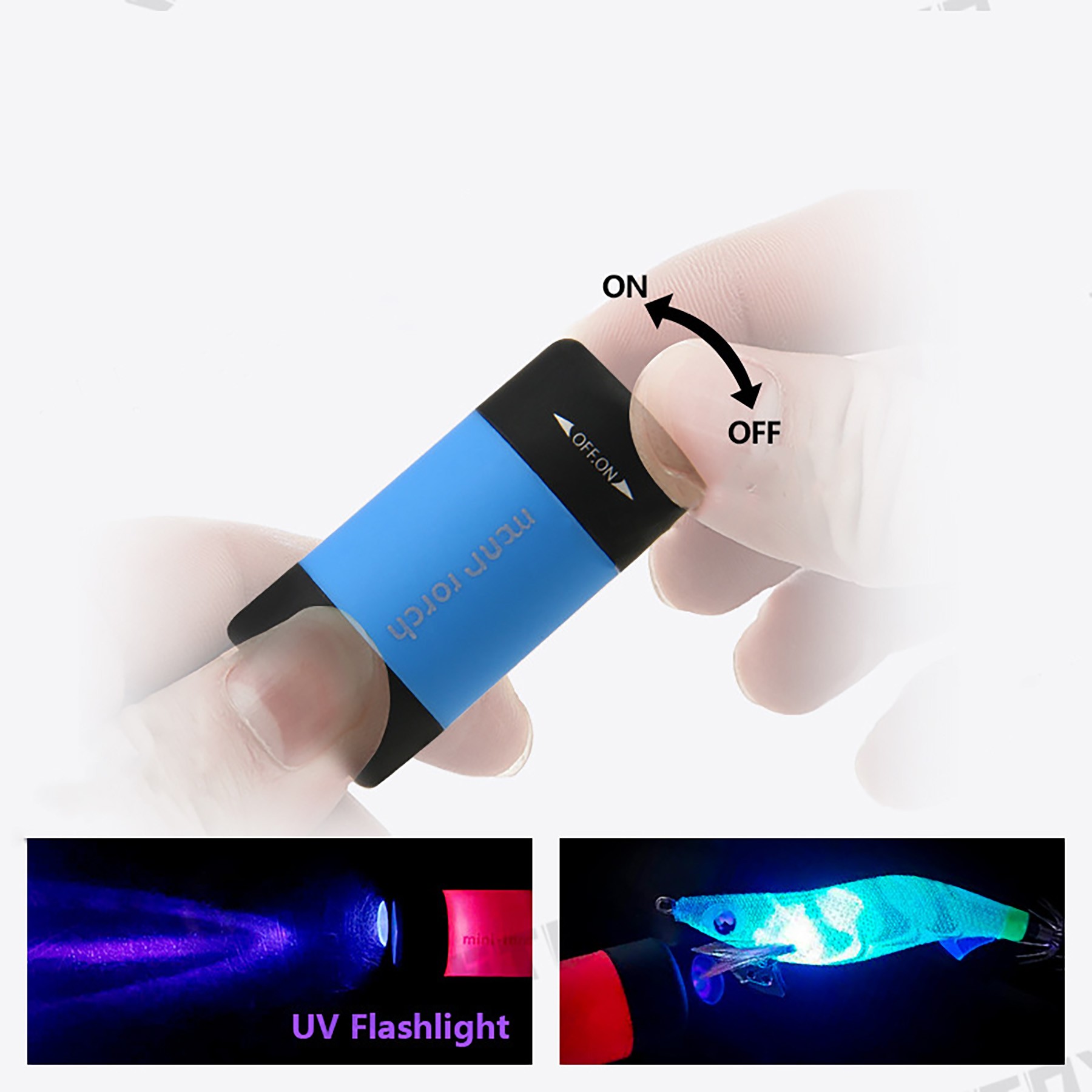 2-in-1 Mini USB Rechargeable Flashlight Keychain 4