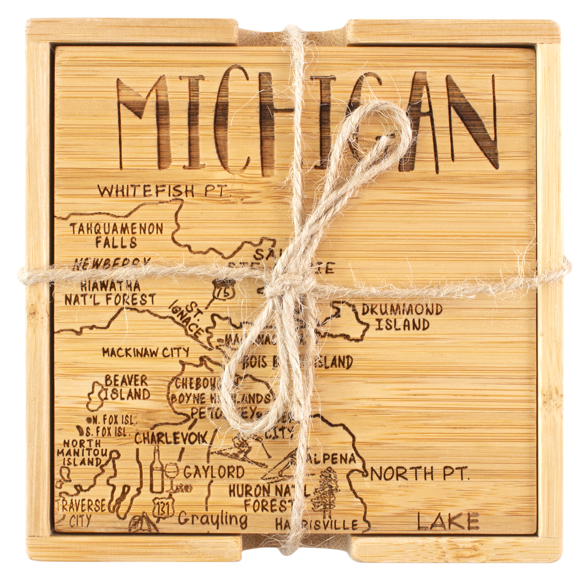 Michigan Puzzle Coaster Set 1