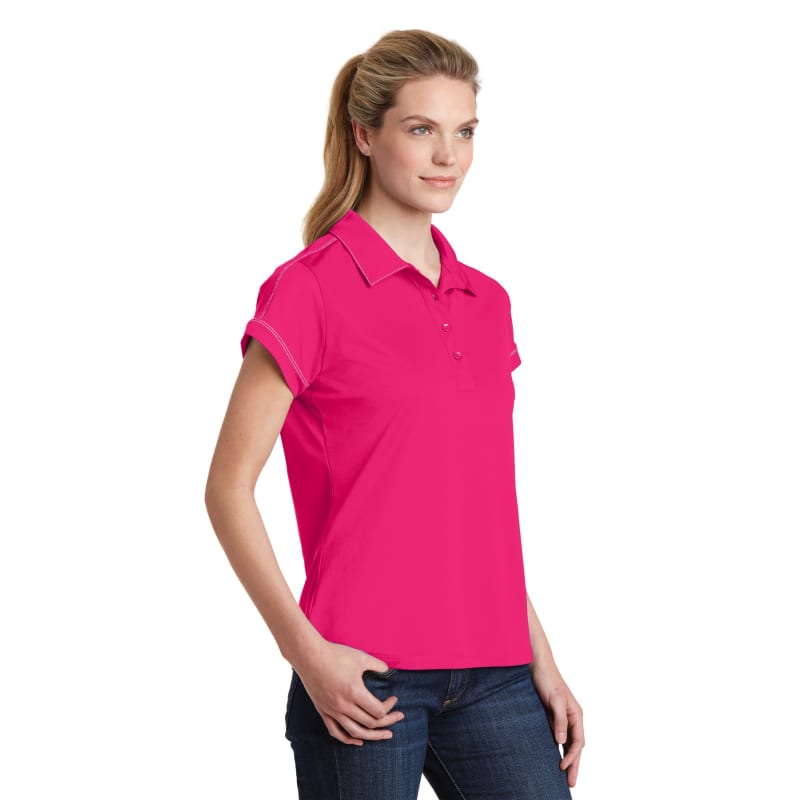 Sport-Tek Women's Contrast Stitch Micropique Sport-Wick Polo. 7