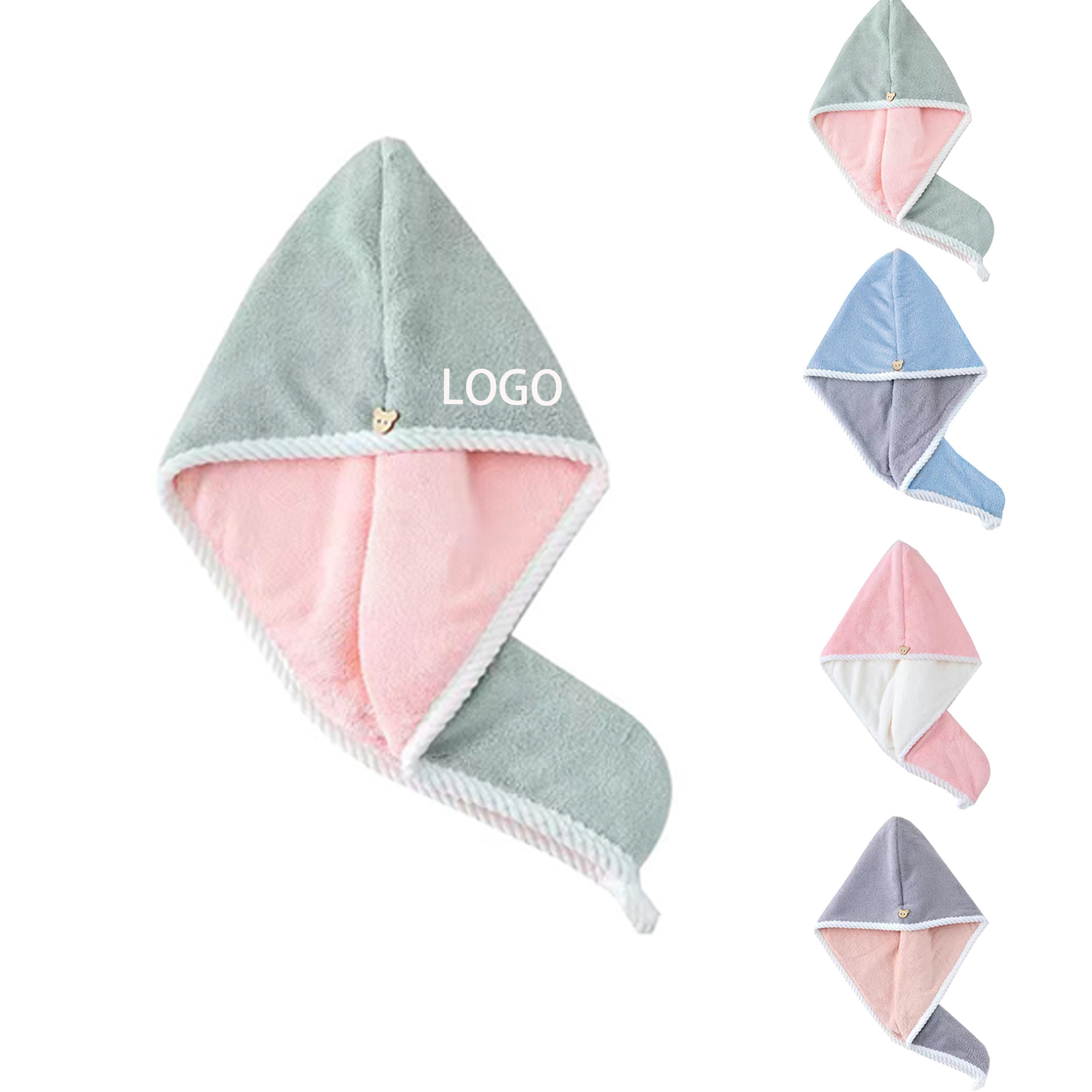 MOQ:10pcs Super Absorbent Microfiber Towel Wrap 2