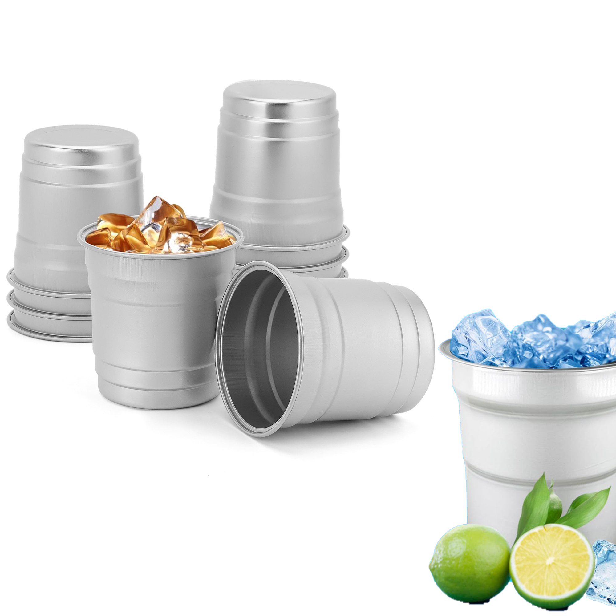 Recyclable Aluminum Party Cup with Easy-Drink Lip 2