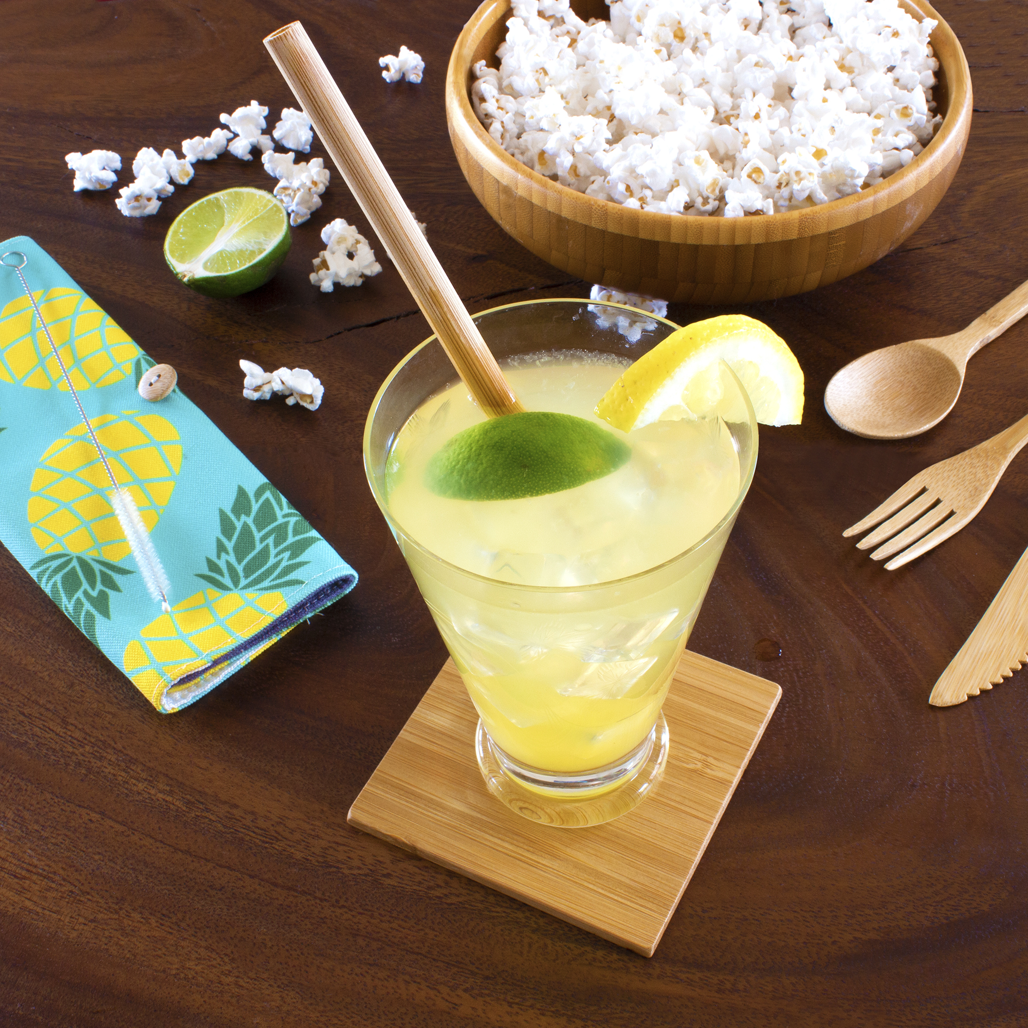 Take-Along Flatware Utensil Roll - Pineapple 3