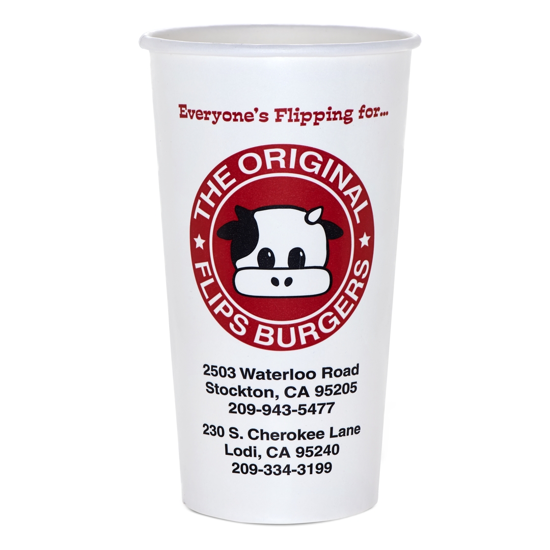20/21/22 oz. Paper Cold Cup - Flexographic printed 3