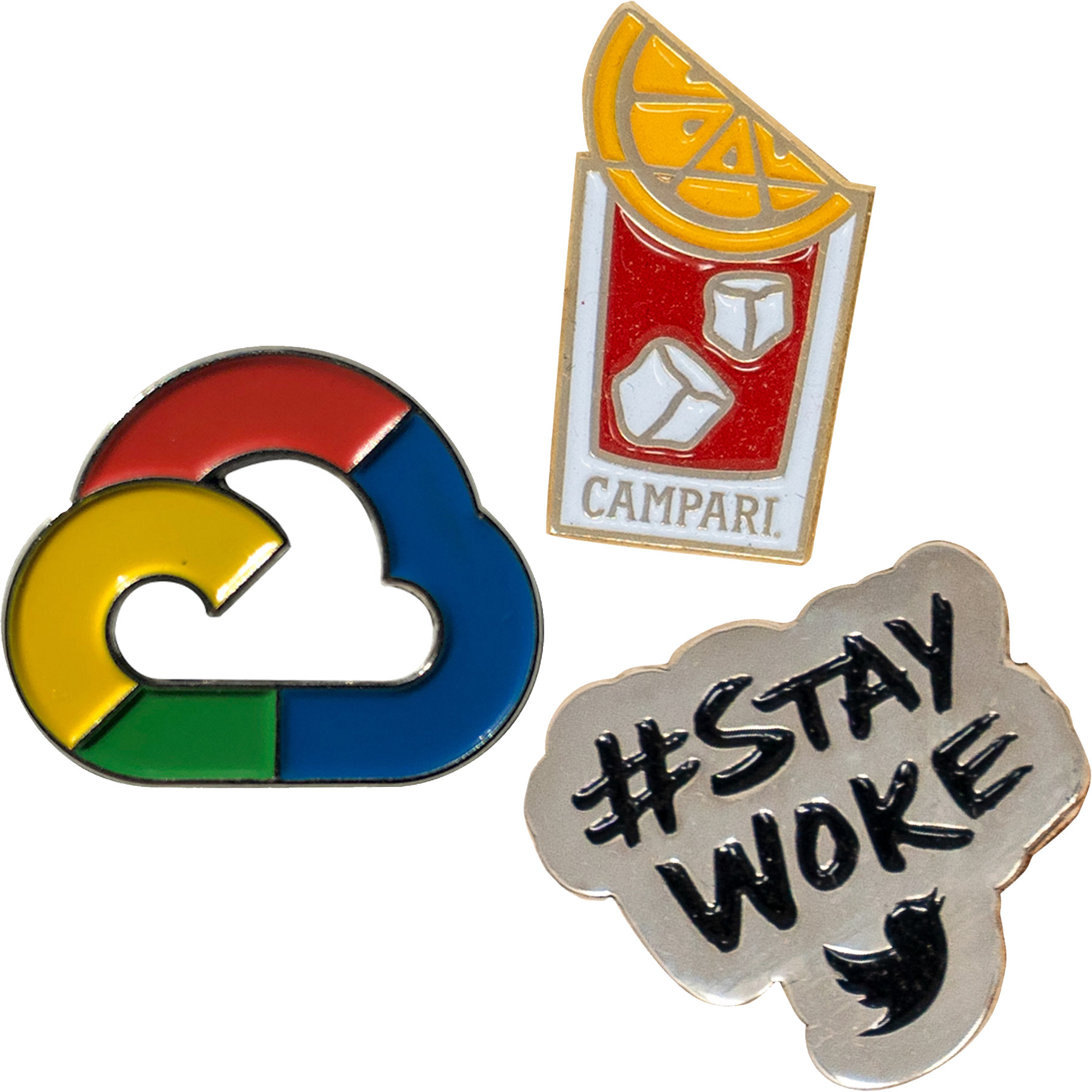 Diestruck Soft Enamel Lapel Pins: 3/4" W x 3/4" H