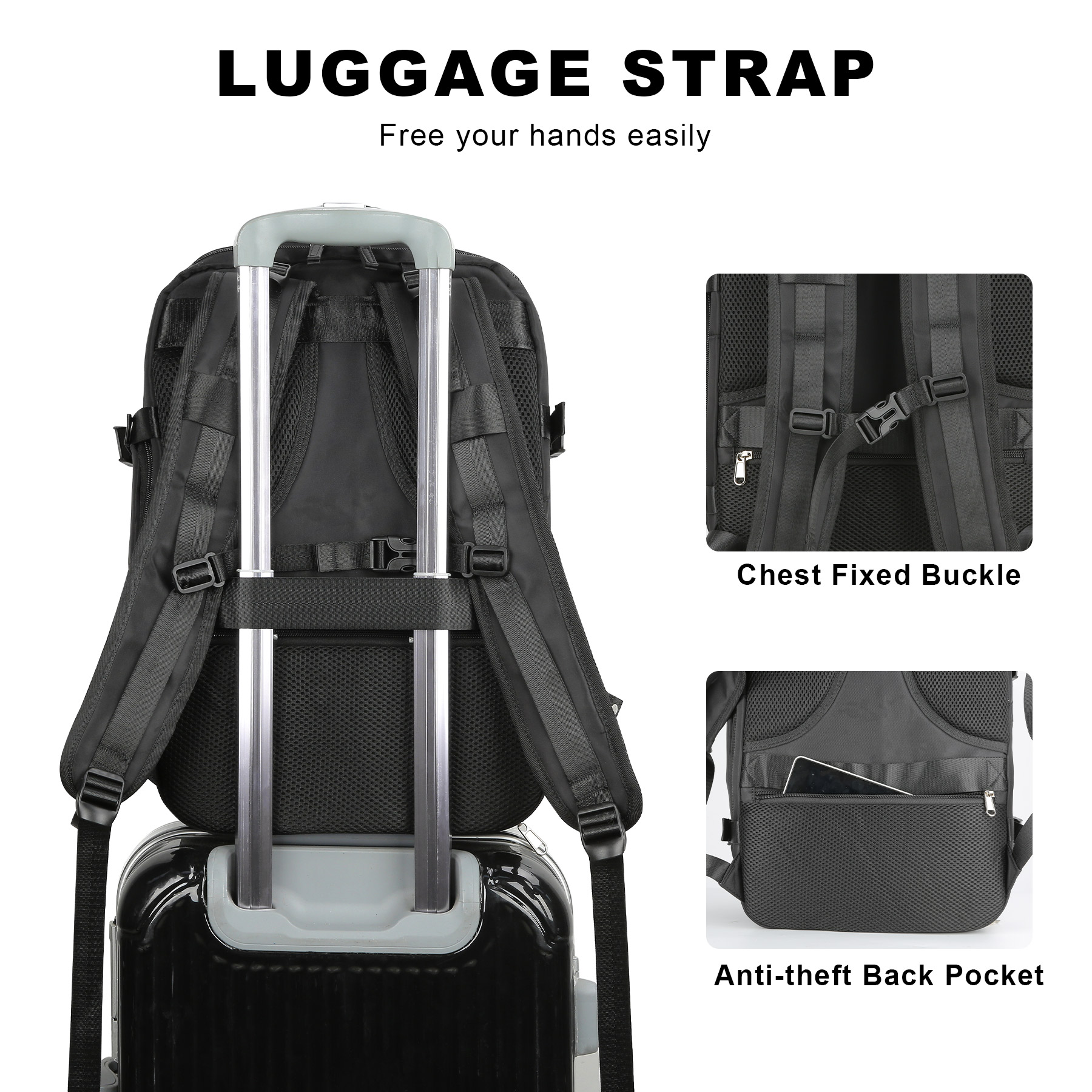 Large Flight Approved Carry On Travel Backpack 2