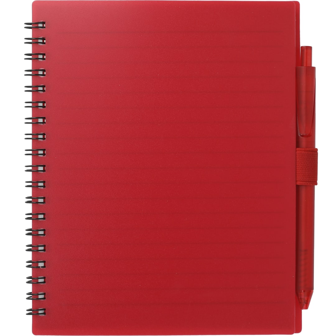 FSC® Recycled 5.5” x 7” Spiral Notebook w/ RPET Pe 3