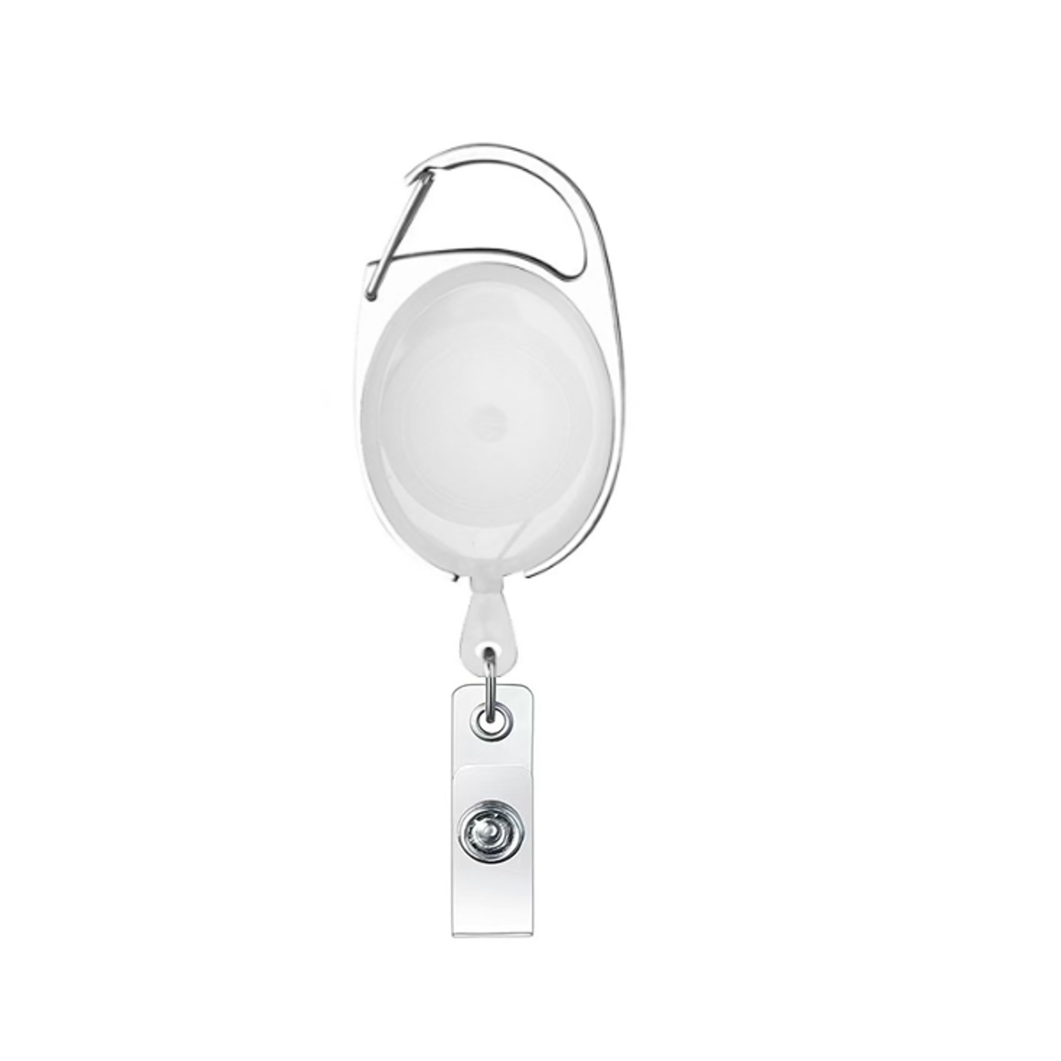 Transparent Oval Retractable Badge Holder with Clip 5