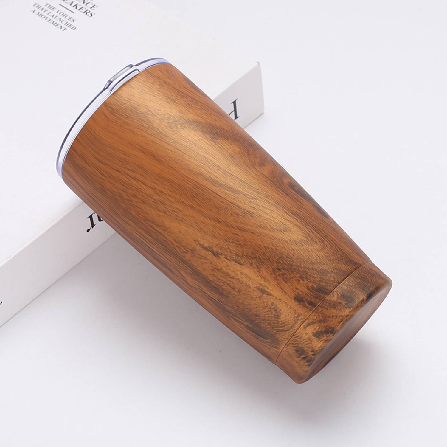 20oz Stainless Steel Wood Grain Tumbler w/ Lid 6