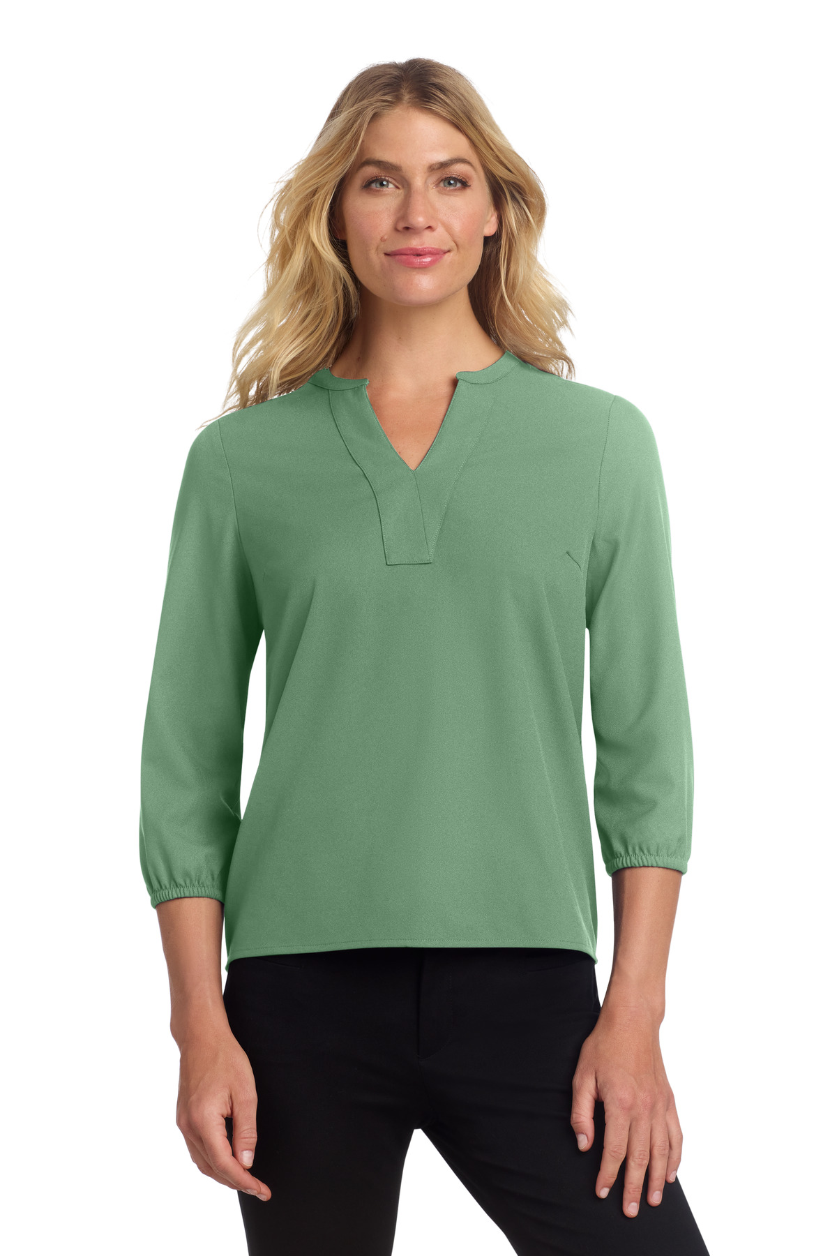 Mercer+Mettle Women's Stretch Crepe 3/4-Sleeve Blouse MM2011 16