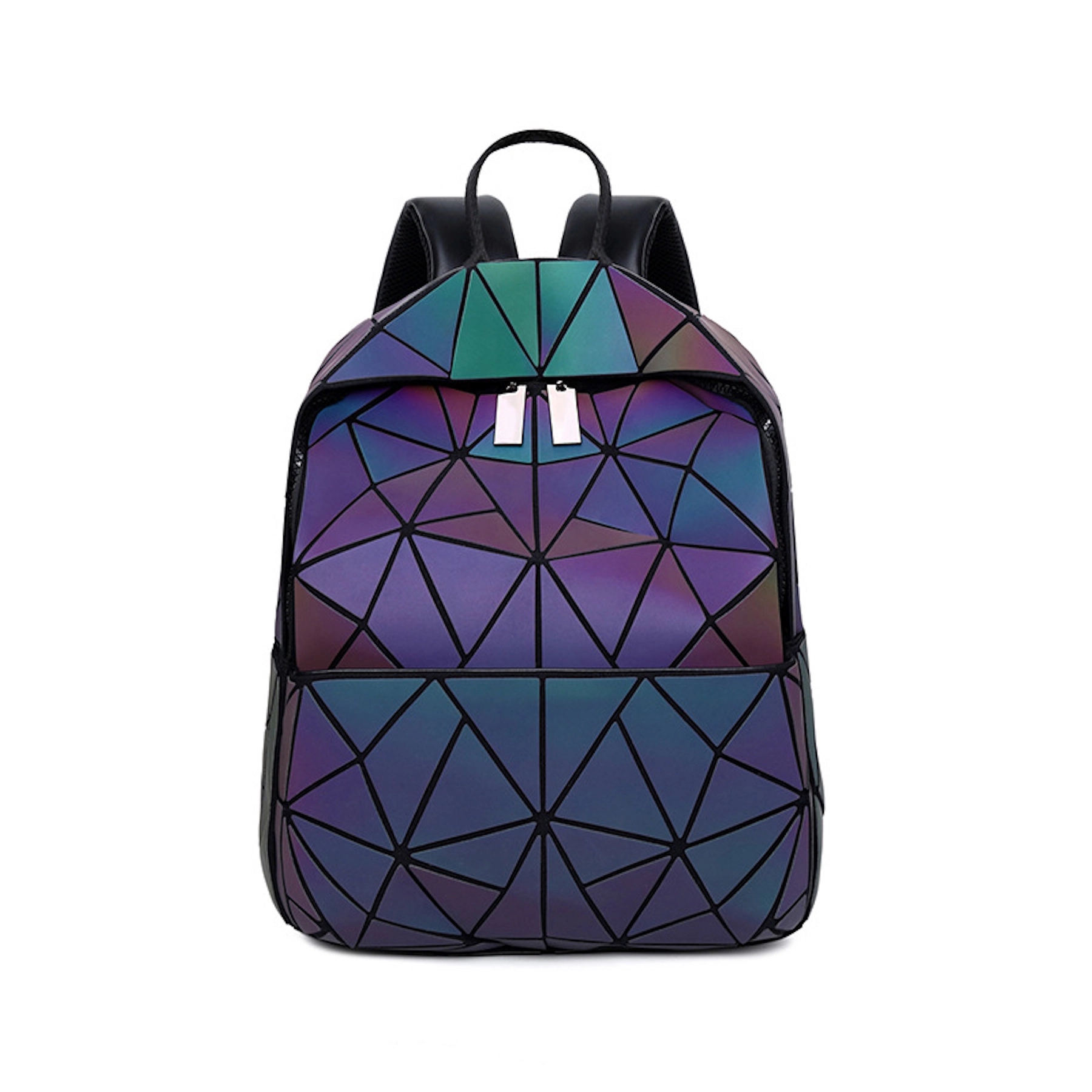 Women Men Geometric Luminous Purse Flash Travel Shoulder 6