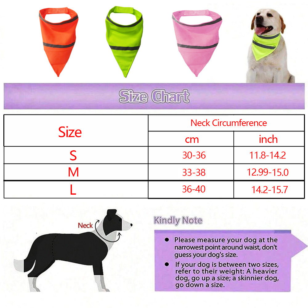 Reflective Collar Bandana For Pets 6