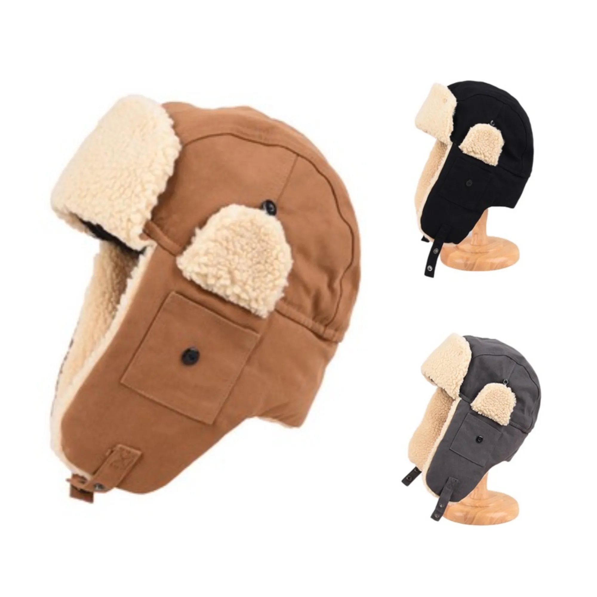 Winter Windproof Trapper Hat MOQ 20pcs 2
