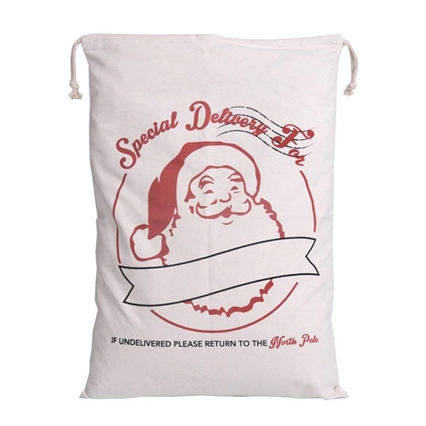 Santa Sacks Canvas Christmas Drawstring Bag 8