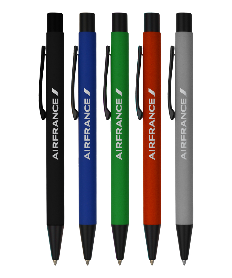 Union Printed -Click Metal Ballpoint Pen Laser Engraved Logo 1