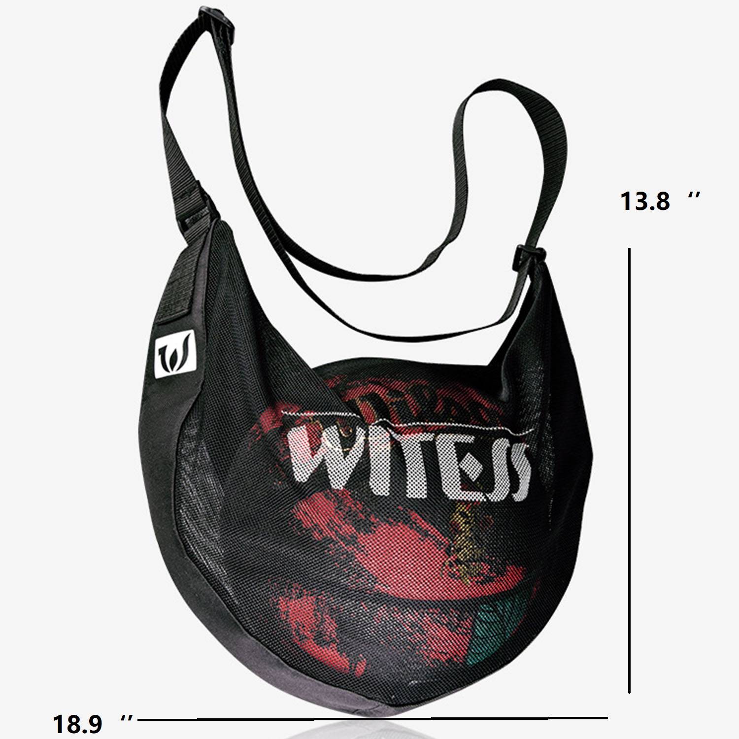 One-shoulder Crossbody Sports Mesh Basketball Bag 2