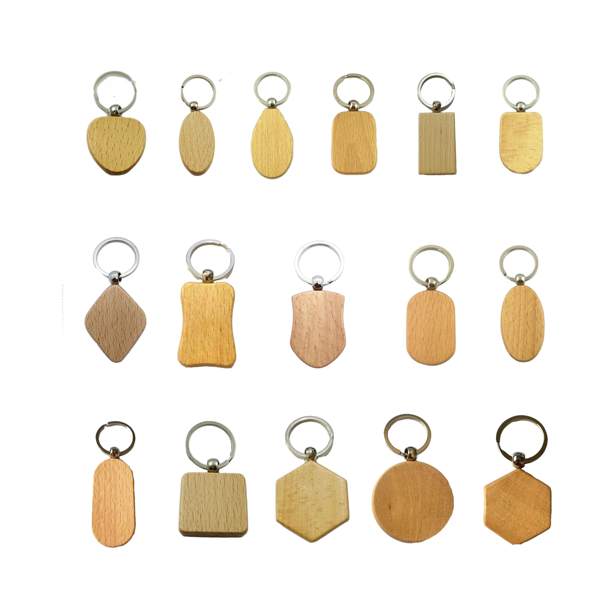 Eco-Friendly Solid Wood Keychain 1