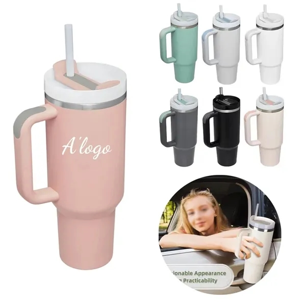 Stainless Steel Vacuum Insulated Tumbler with Lid and Straw 2