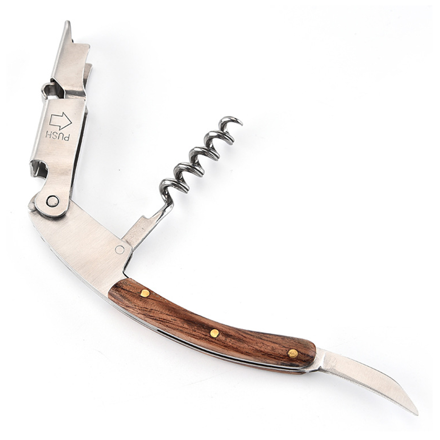 3-in-1 Corkscrew and Bottle Opener with Serrated Knife 6