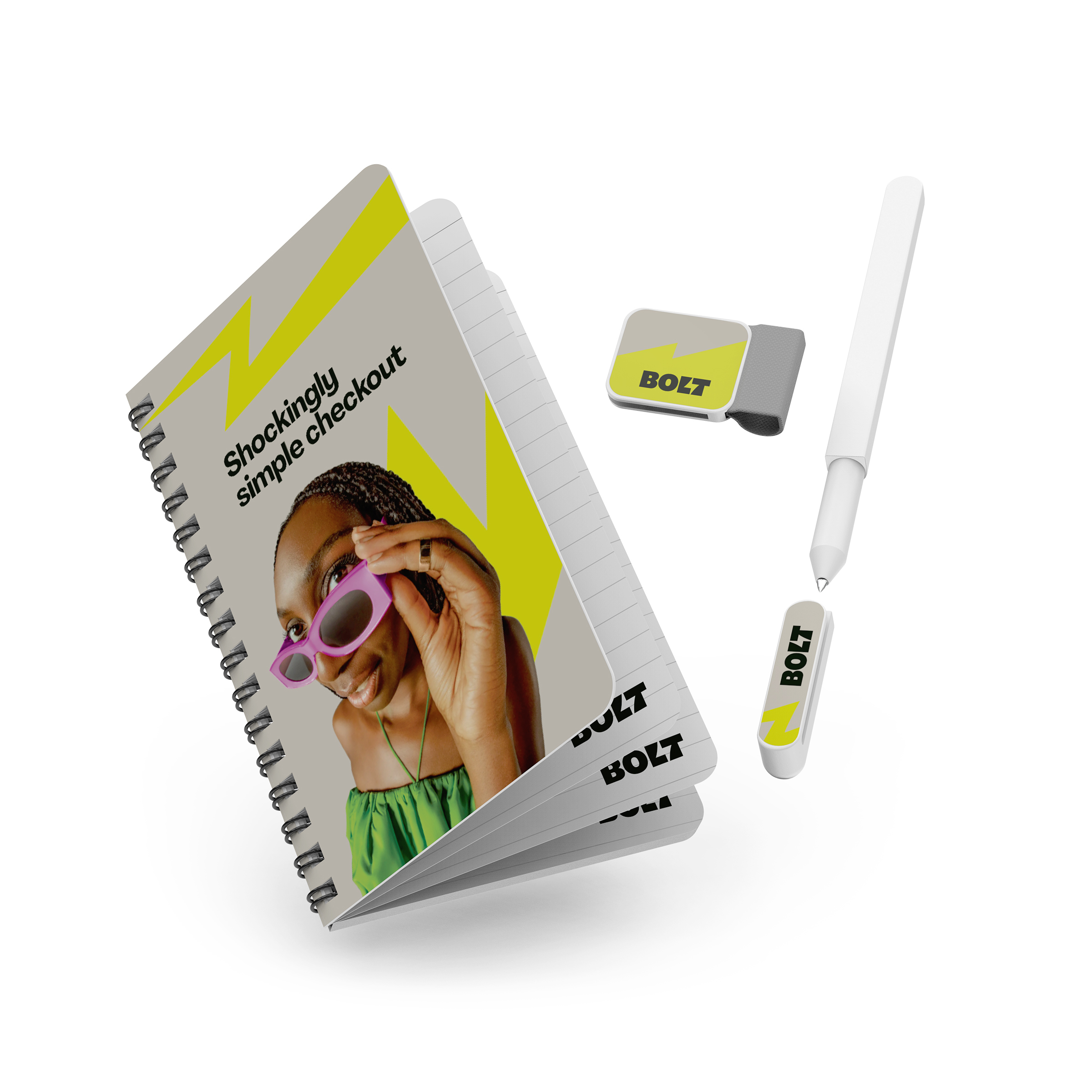 Notes Kit : Notebook set with pen and penholder (side bound) 2