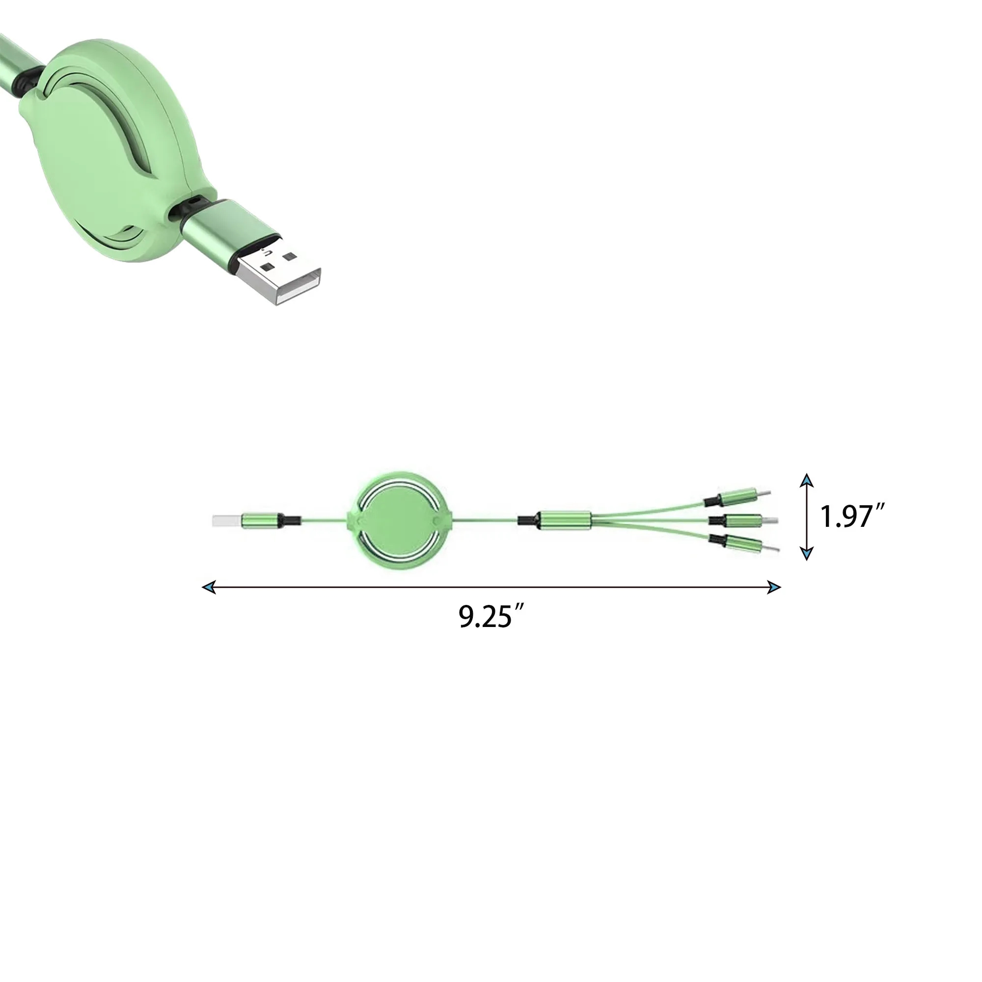 Portable USB 1 for 3 Telescopic Charging Cable 5