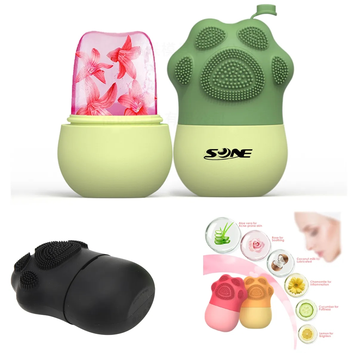 SiliconeIce Ice Face Roller Facial Massage 3