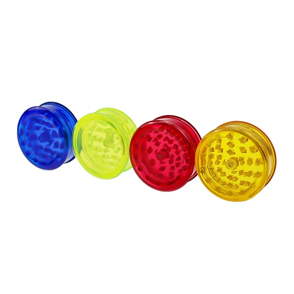 Plastic Flat Smoke Tobacco Weed Grinder 4