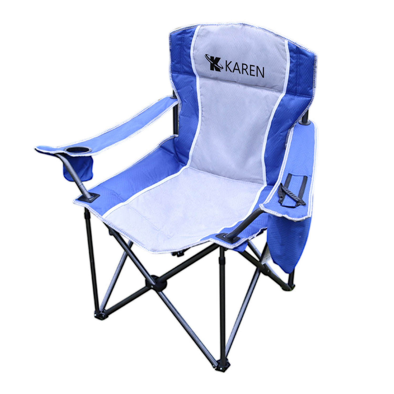 Portable Oxford Camping Folding Chair w/ Cup Holder 3