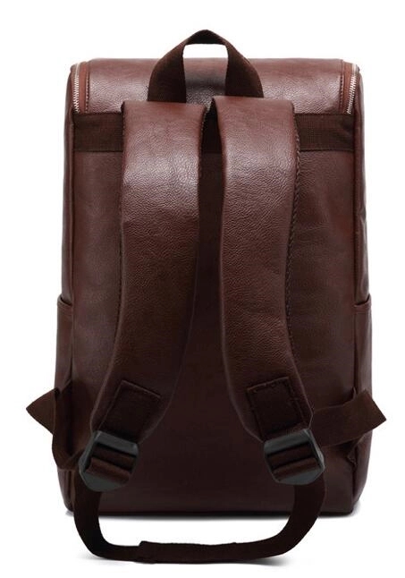 Vintage PU Leather Backpack 11