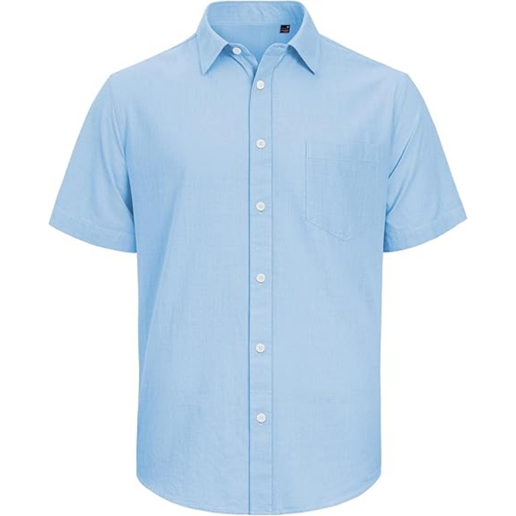Men's Cotton Linen Short Sleeve Shirt 12