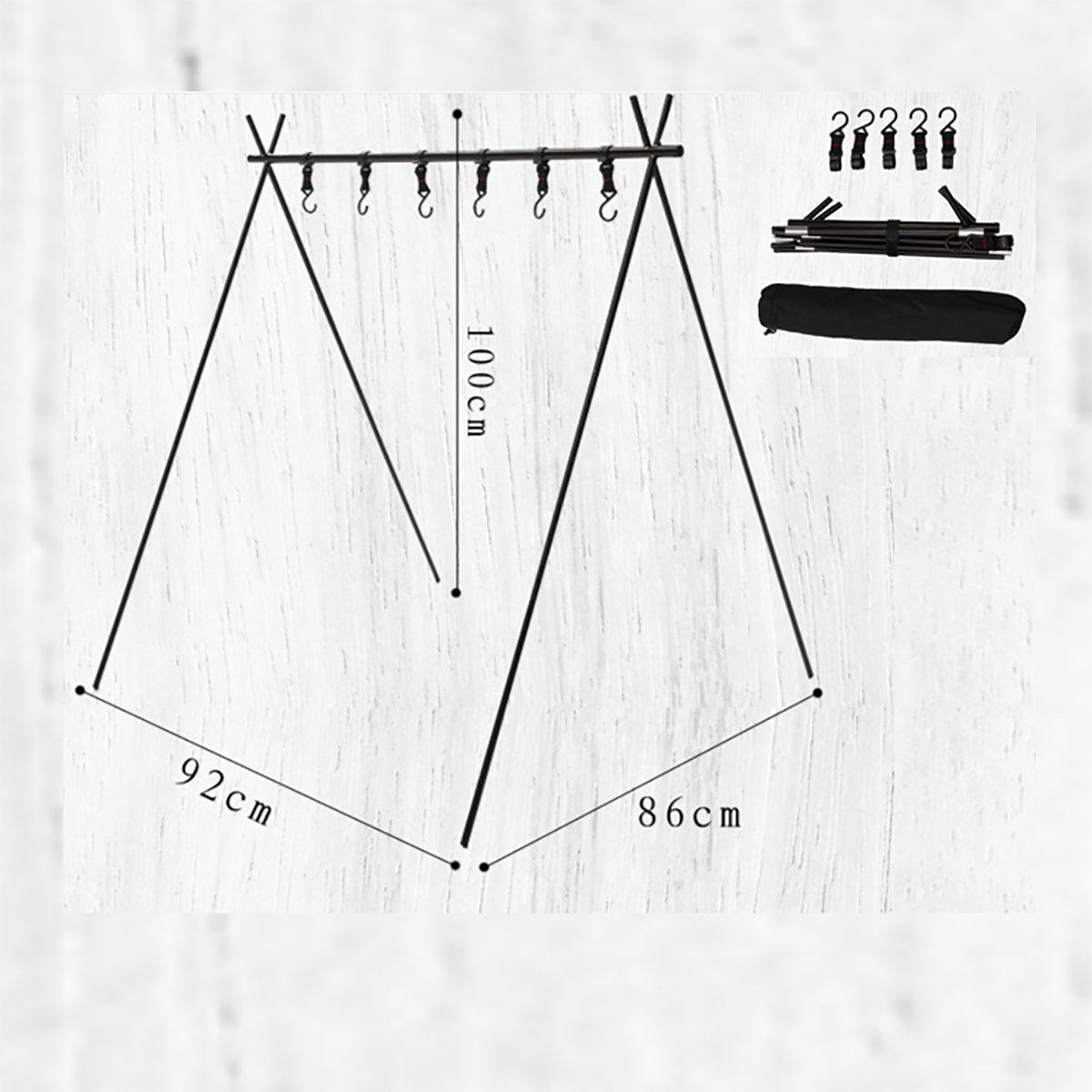 Folding Hanging Rack Travel Camping Shelf 4