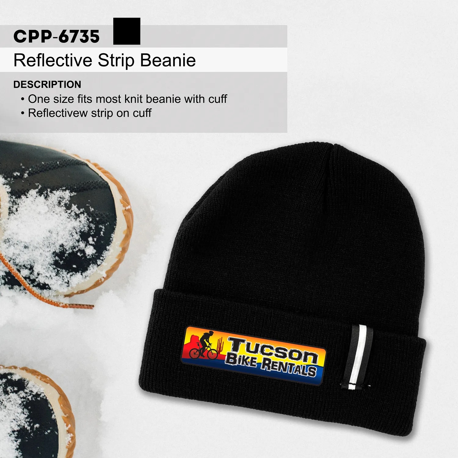 REFLECTIVE STRIP BEANIE 5