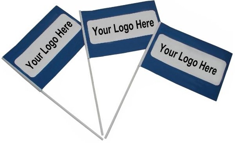 Polyester Flag w/ Handle (8"x5") 2