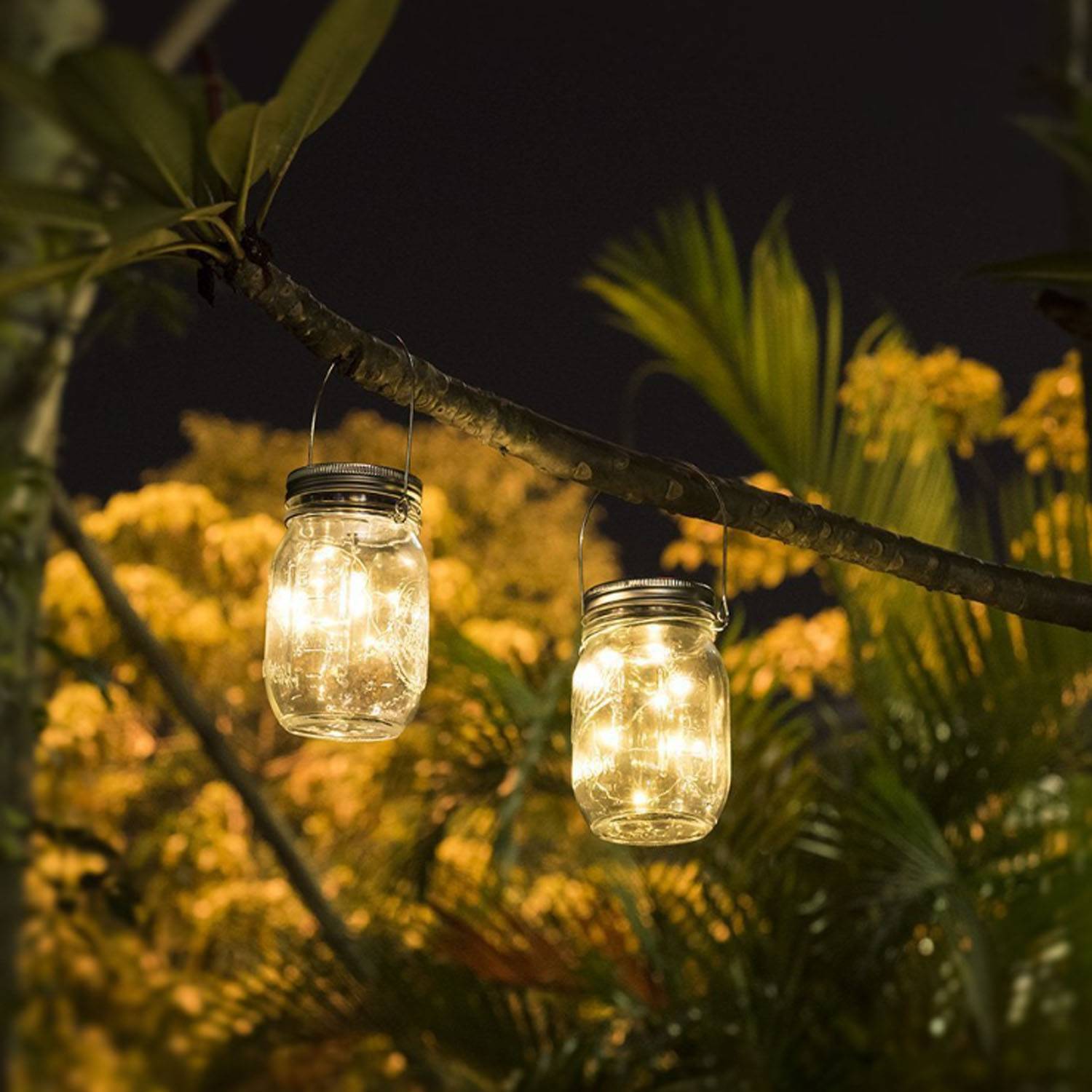 Waterproof Solar Mason Jar LED Light w/ Handle 5