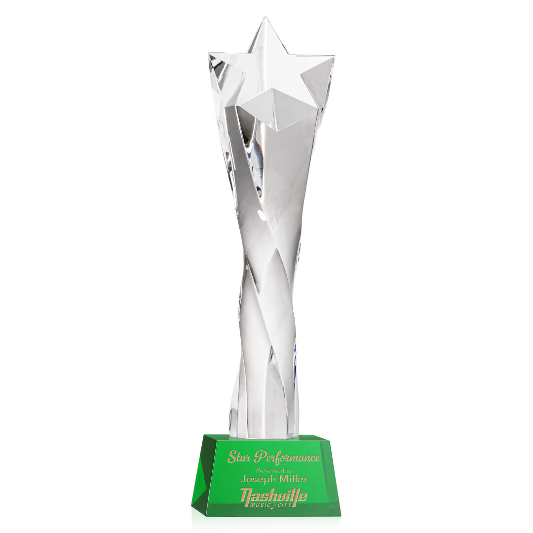 Arlington Star Award on Robson Base - Green 2