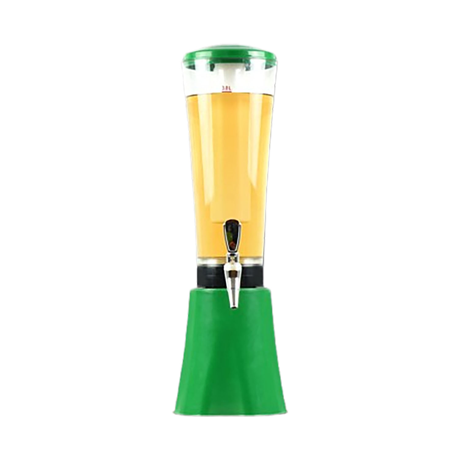 3L ABS Beer Tower Beverage Dispenser w/ Ice Tube 5