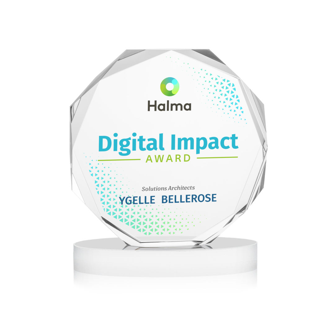 Acadian VividPrint™ Award on Alberton Base - White