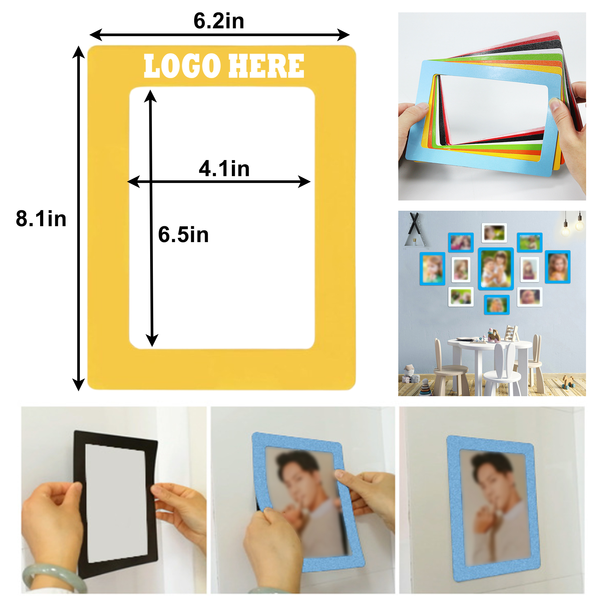 PVC Magnetic Wall Sticked Photo Frames 1