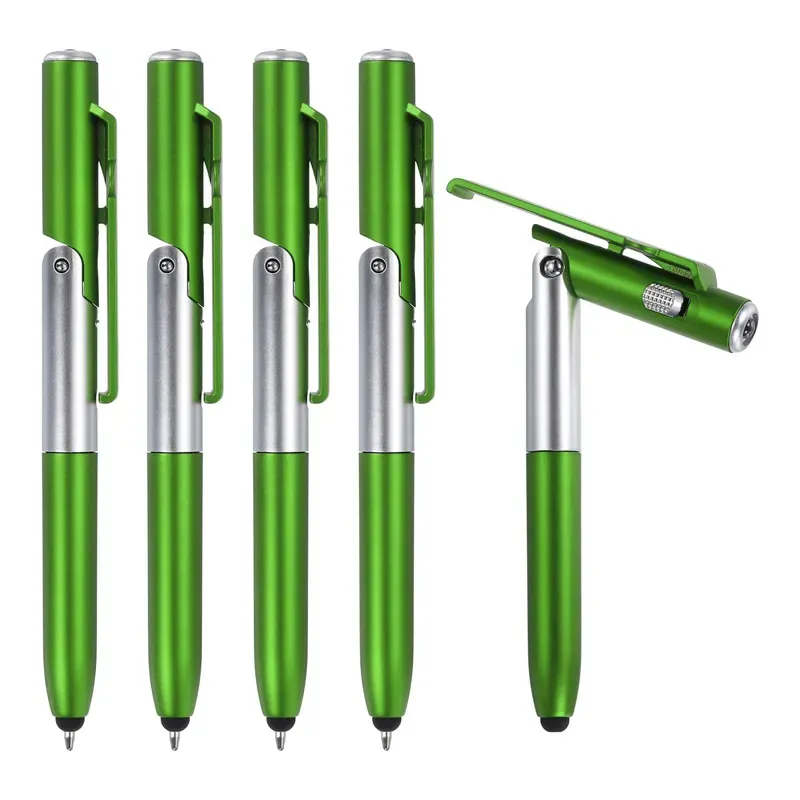 4-in-1 Ballpoint Pen with Stylus,Phone Holder,and LED Light 2