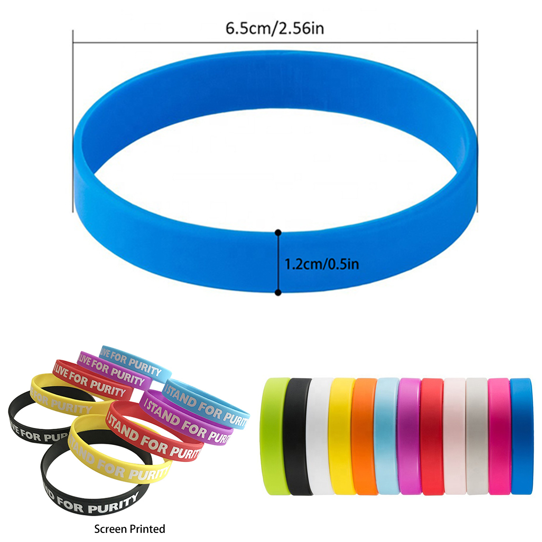Screen Printed Silicone Bracelet 1