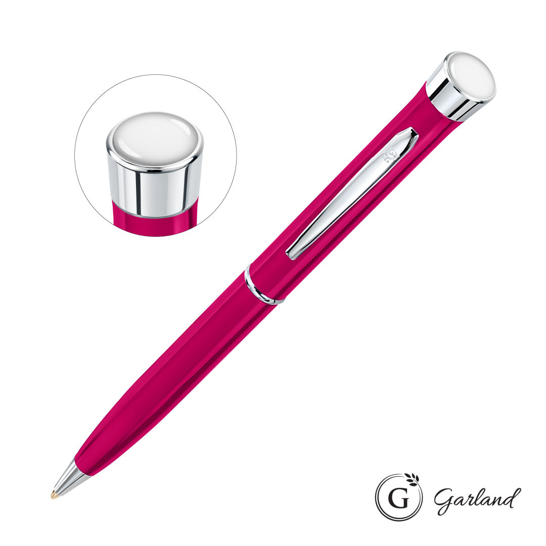 Garland® Color Custom Twist Ballpoint Pen - Chrome Accent 3