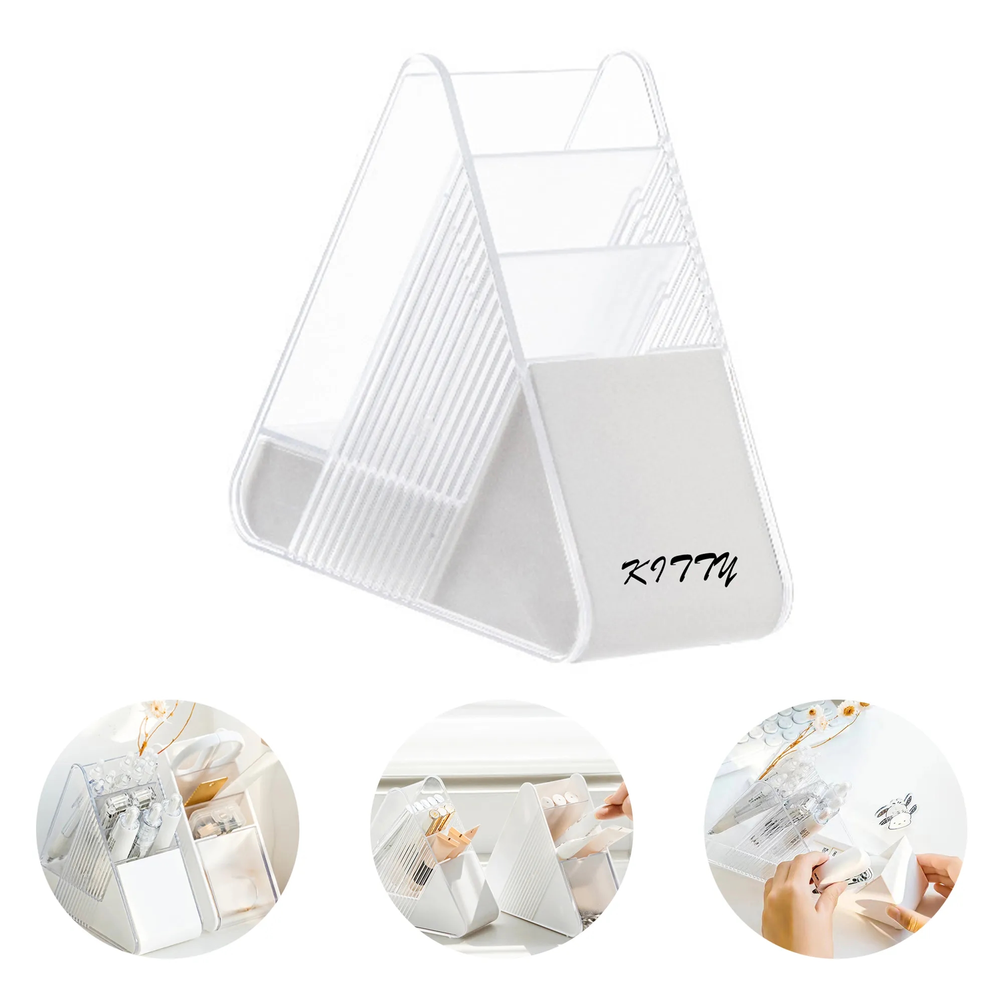 Triangular Multifunctional Pen Holder 4