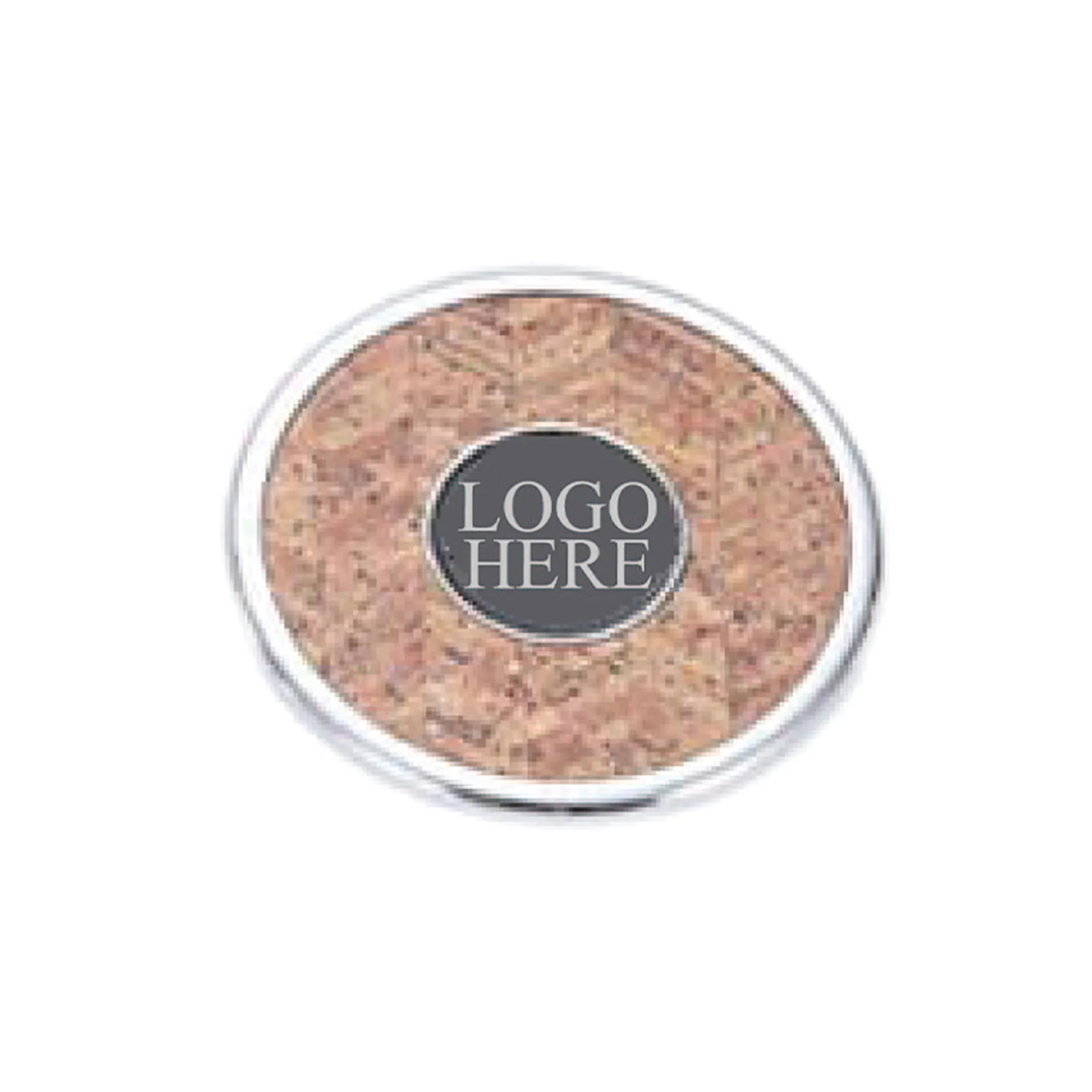 Custom Printed Round Brushed Zinc Coaster 3