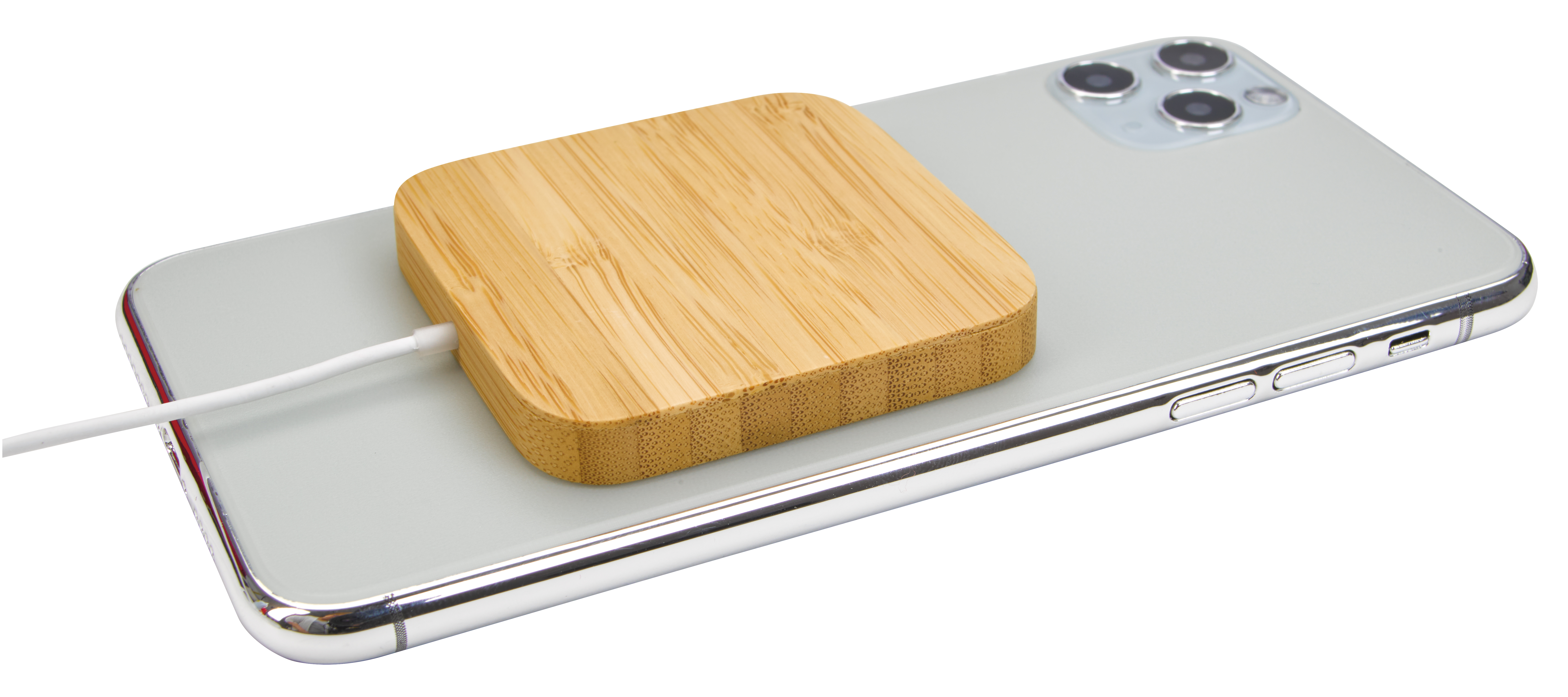 Good Value™ Bamboo Magnet-Hold 15W Wireless Charger 14