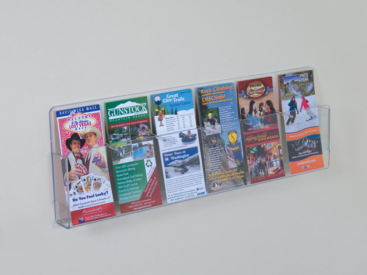 Acrylic Wall Literature Display 3-6 Pocket